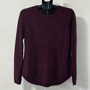 Preppy Knit Crew Neck Sweater with Tan Elbow Patches